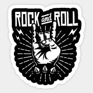 Rock And Roll Hand Sign Sticker